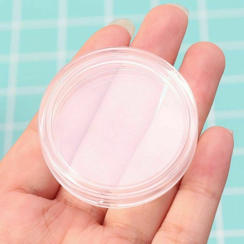 10Pcs 38.6mm Clear Round Plastic Coin Capsule Storage Box Holder Case Collection