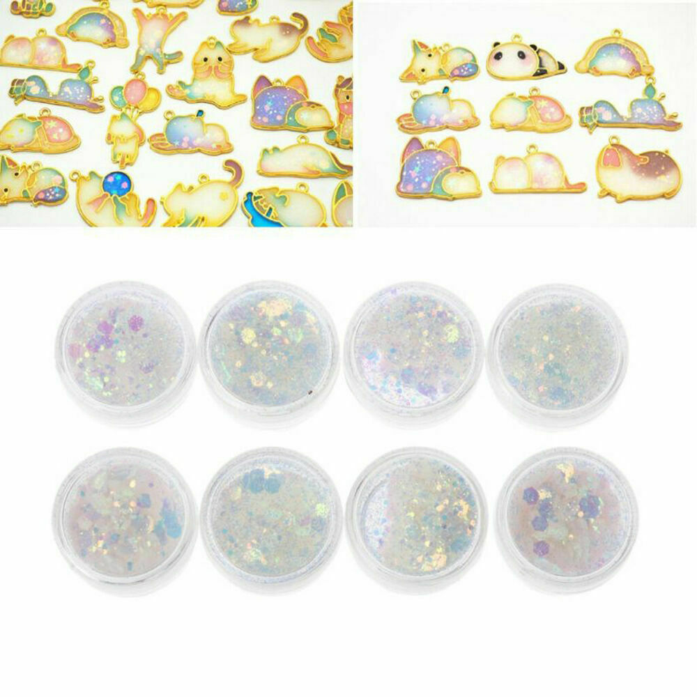 6Pcs UV Color Change Mica Powder Sunlight Reactive Glitter Epoxy Nail Art Decor