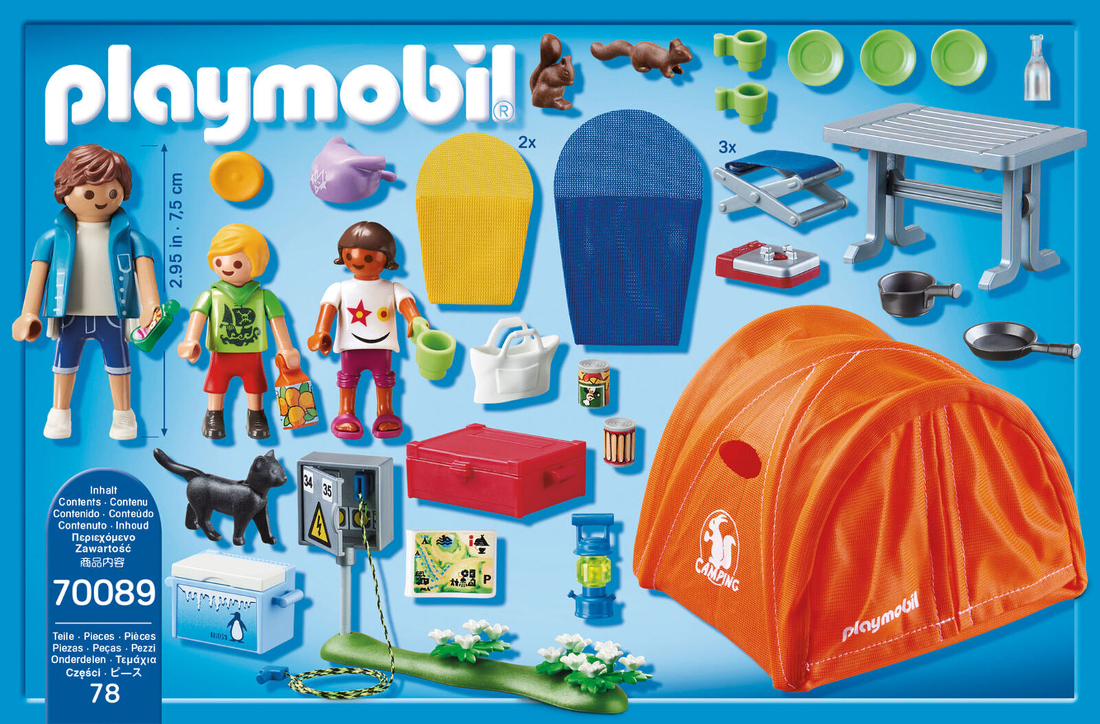 70089 Playmobil Family Fun Campring Trip with Large Tent & Figures inc 78pcs 4+