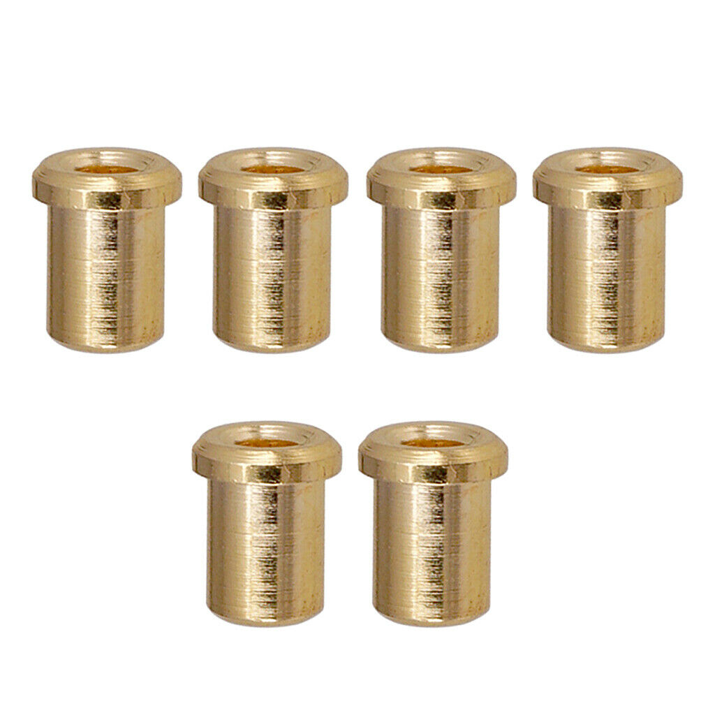 6 Pieces Electric Guitar Thru Body Ferrules String Instrument Replacement