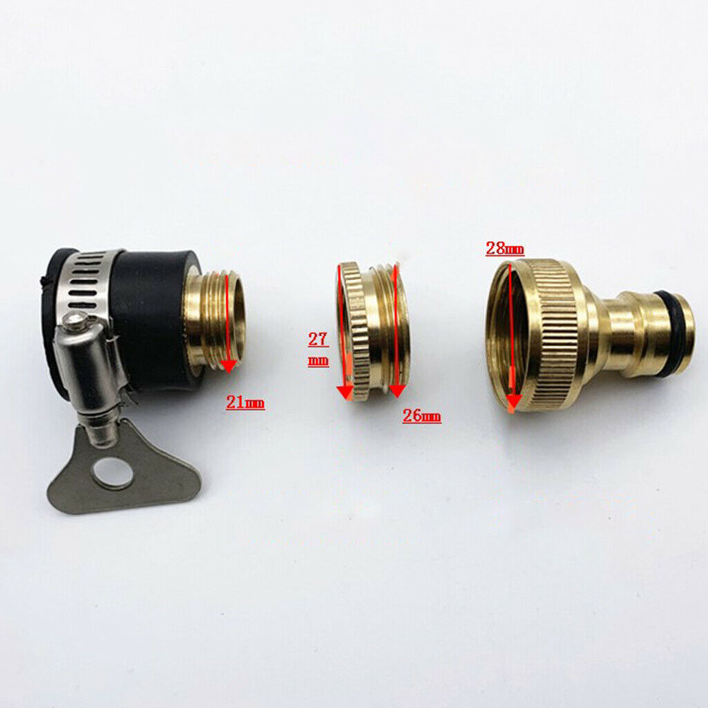 1/2"3/4" Thread Quick Garden Nozzle Faucet Brass Pipe Tap Connector Adapter