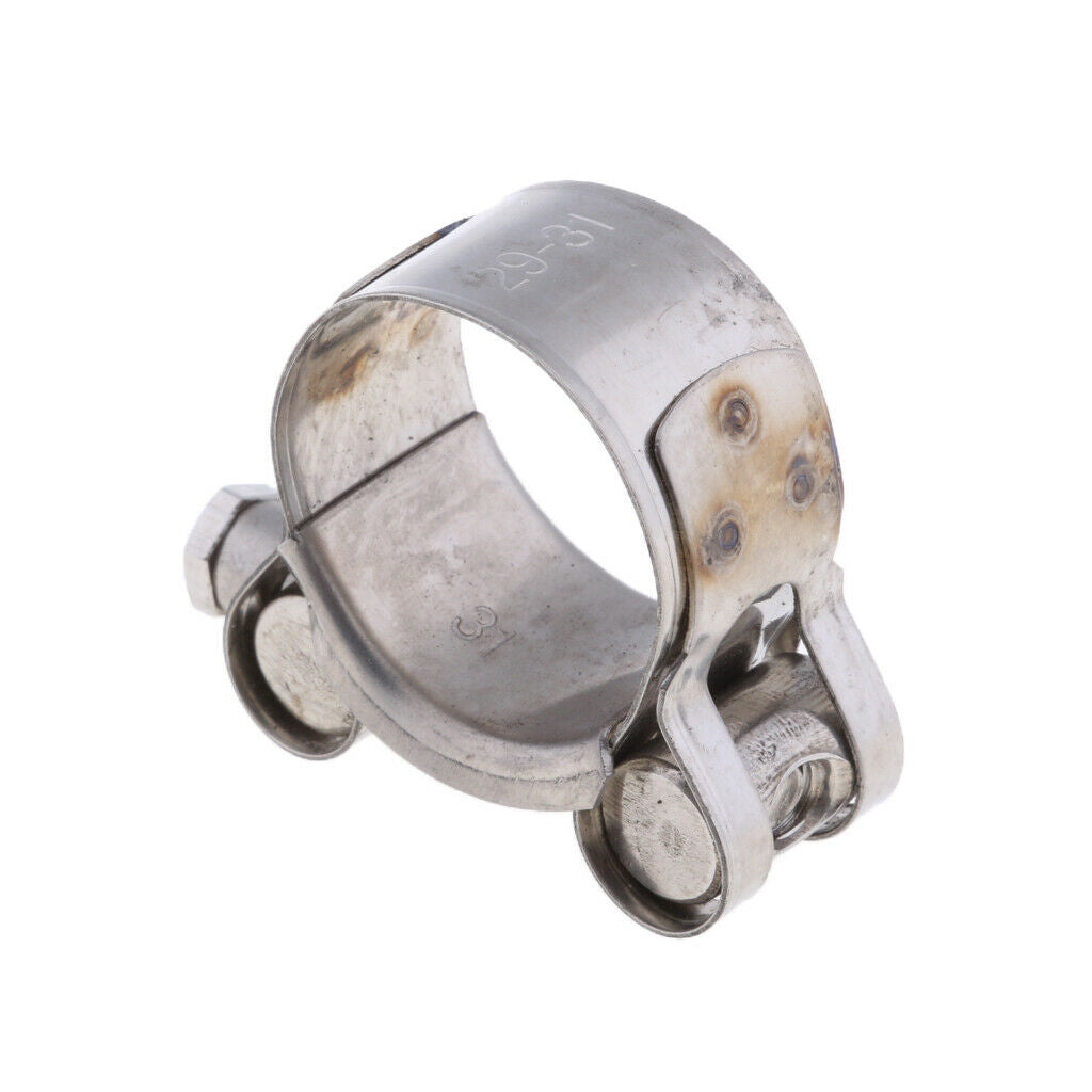 2 Pieces 29-31mm Exhaust Pipe Clamp Universal Motorcycle Exhaust Heat  Cover