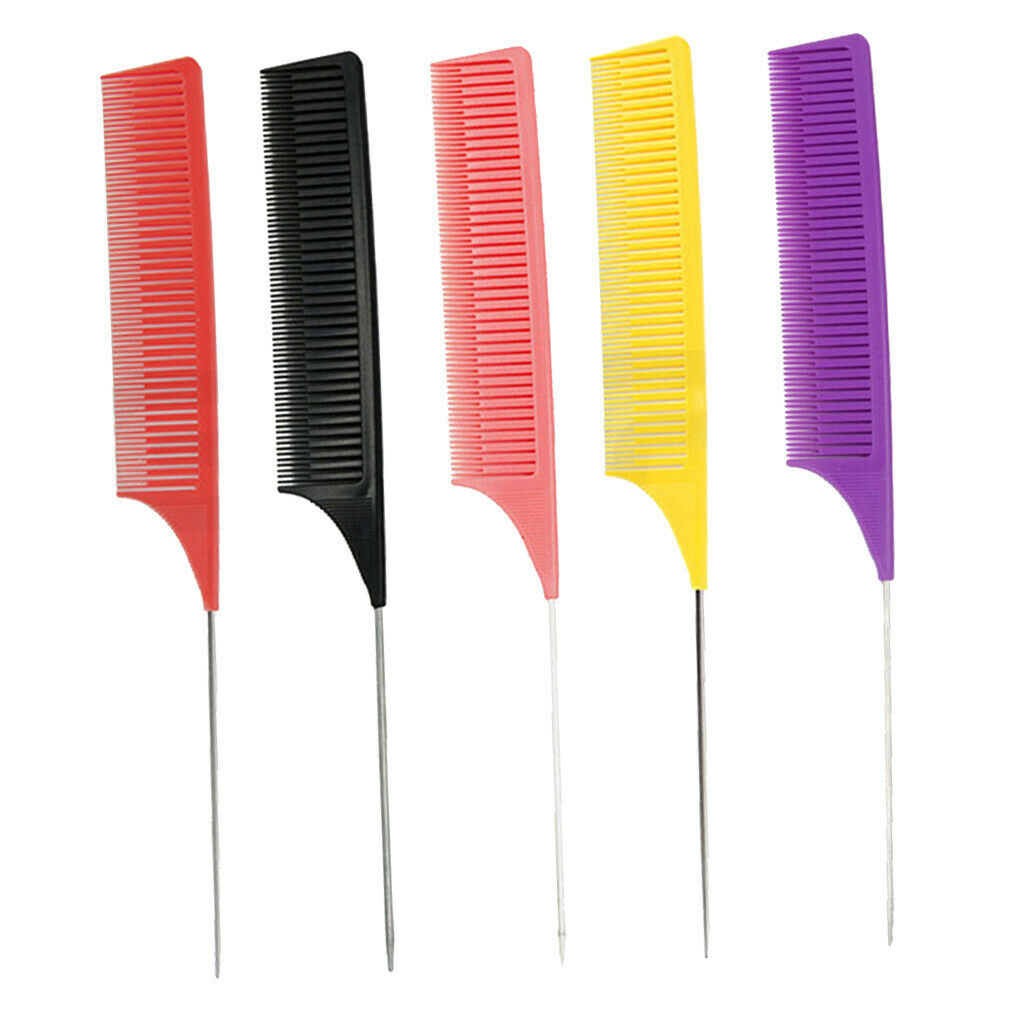 5Pcs/set Fine Sectioning Weave Highlighting Foiling Hair Comb Styling Combs