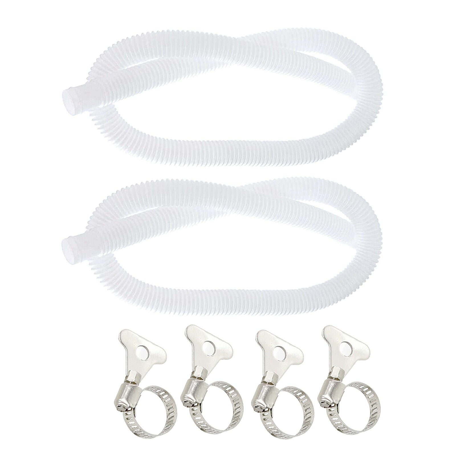 2x Replacement Pool Pump Hose 1.25" 59" Long w/ 4 Clamps Accessory Kit