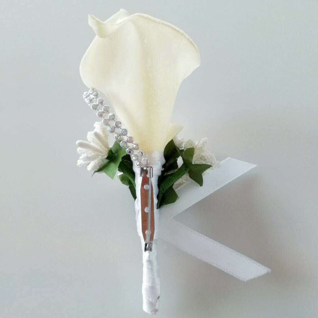 Pack of 2 Wedding Boutonnieres for Groom Bridegroom Groomsman Perfect for