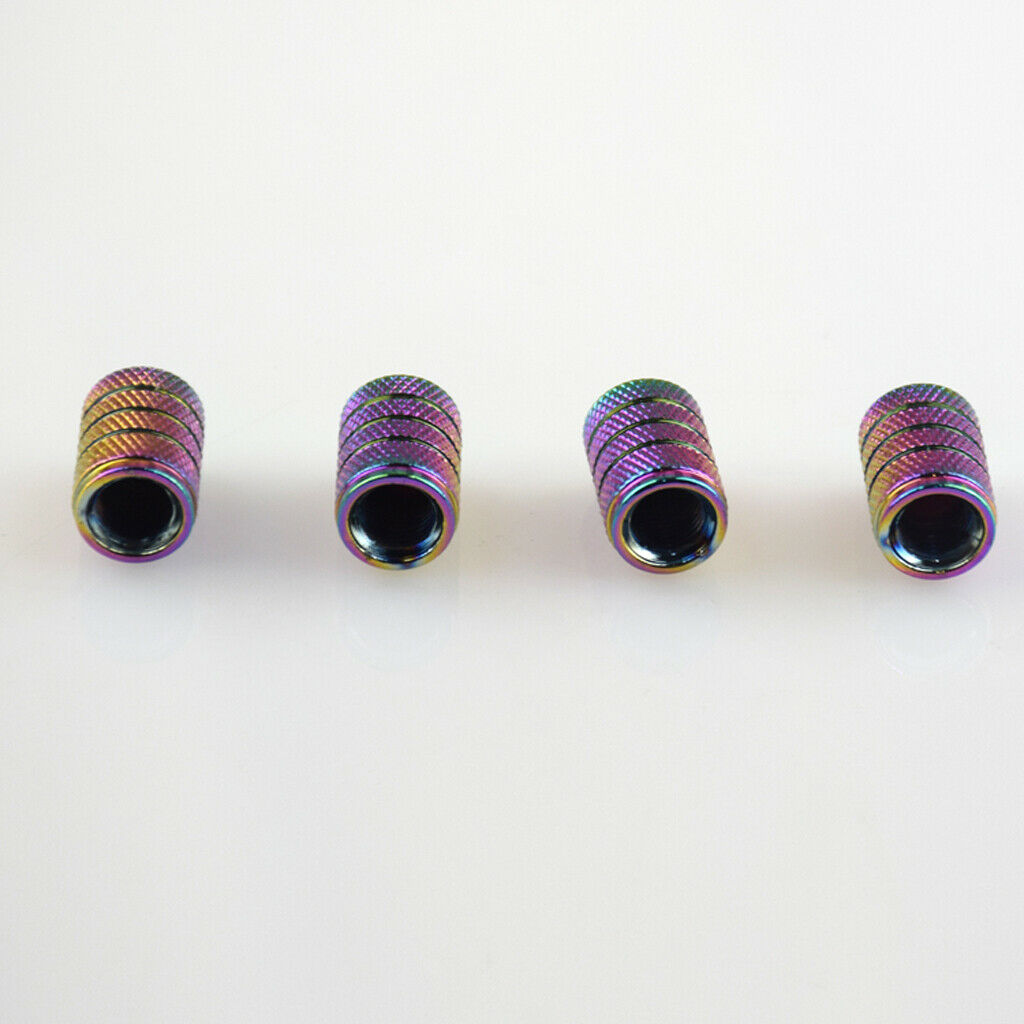 4 Pieces Multi Color Car Bike Three-groove Tyre Wheel Valve Dust Cap Cover