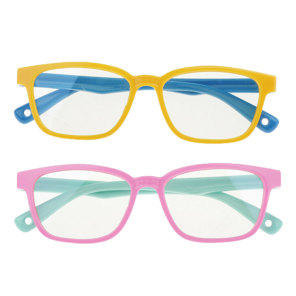 2x Anti-Reflective Kids Anti Blue Blocking Glasses Protection for Boys Girls