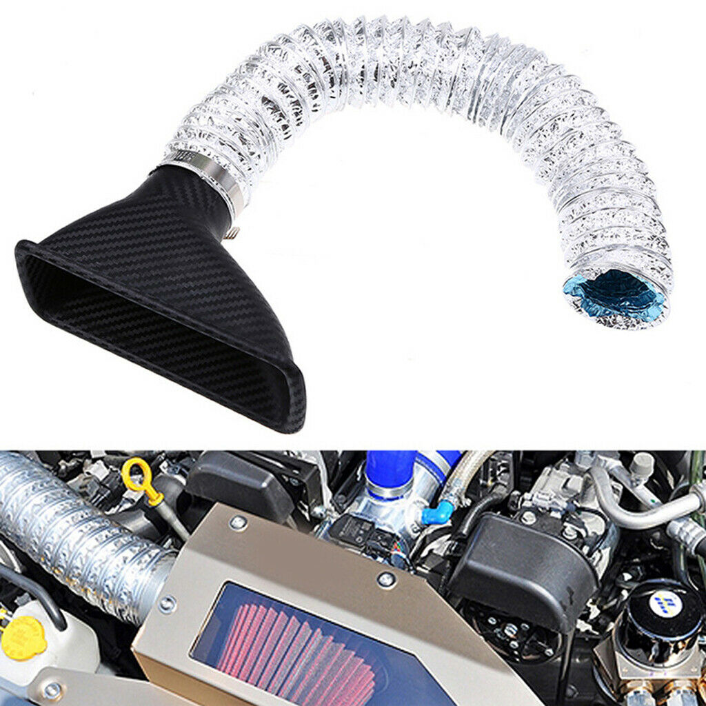 2 Sets Car Front Bumper Turbo Cold Air Intake Pipe Turbine Inlet Pipe Kit