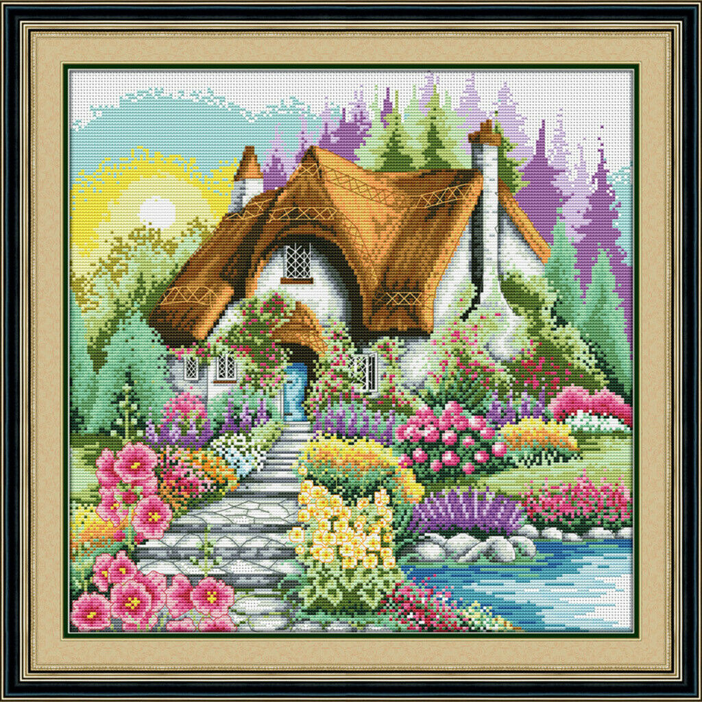 11CT Stamped Cross Stitch Starter Kits Beginners Cross-Stitching Pre-Printed
