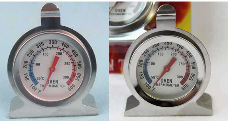 Oven Cooker Thermometer Temperature Gauge Stainless Steel 300/600ÂºF Kitchens Lt