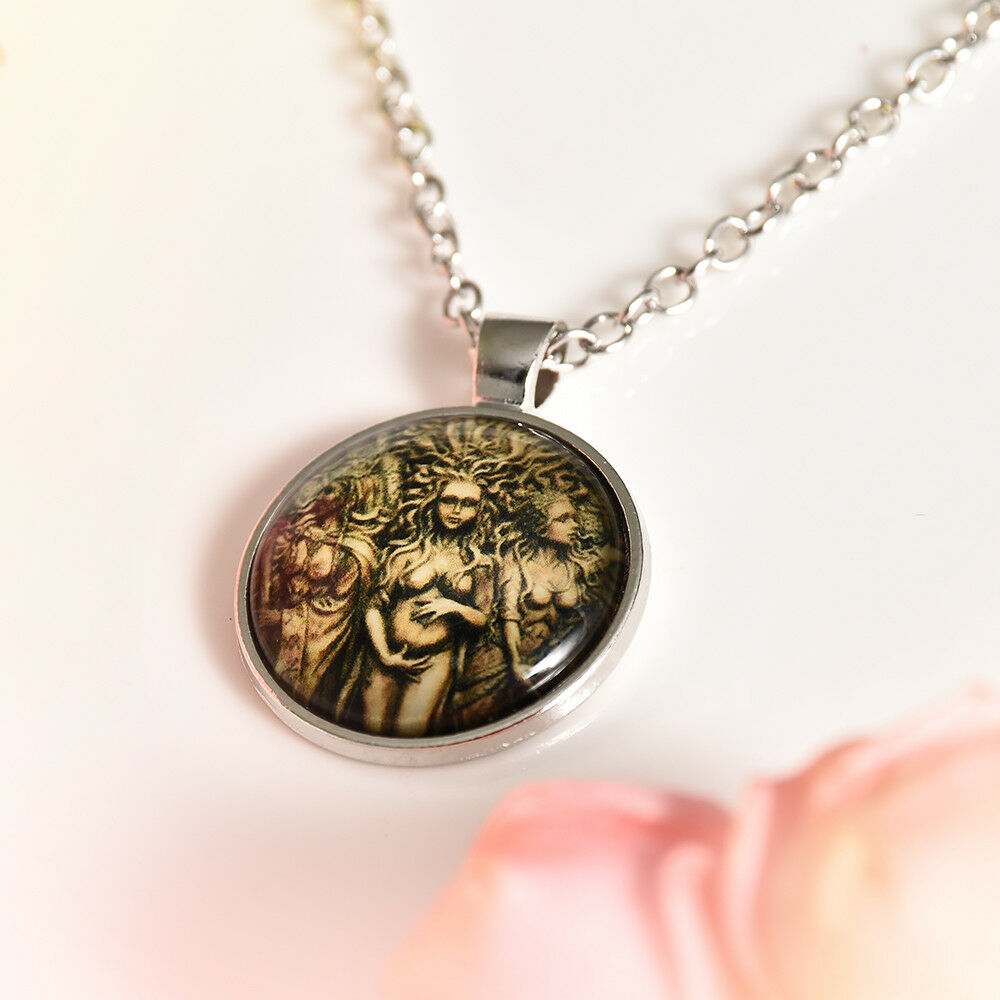 Triple Goddess Pendant, Wiccan Jewelry, Moon Goddess Jewelry, Wiccan Necklace CH