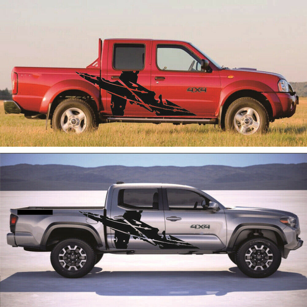 2x Black Truck Pickup Stickers Decoration Decals Graphics Accessories Universal