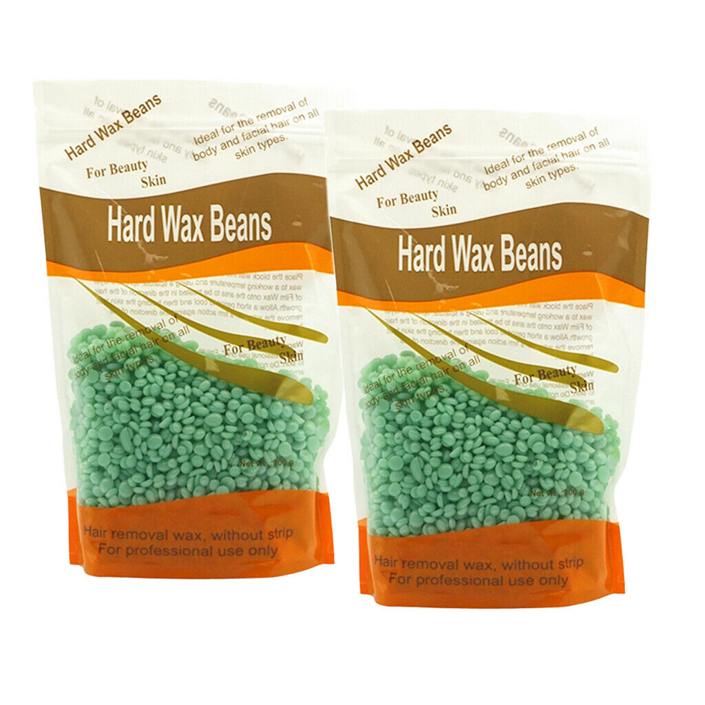 200g Hard Wax Bean Hair Removal Bikini Depilatory No Strip Pellet Green Tea