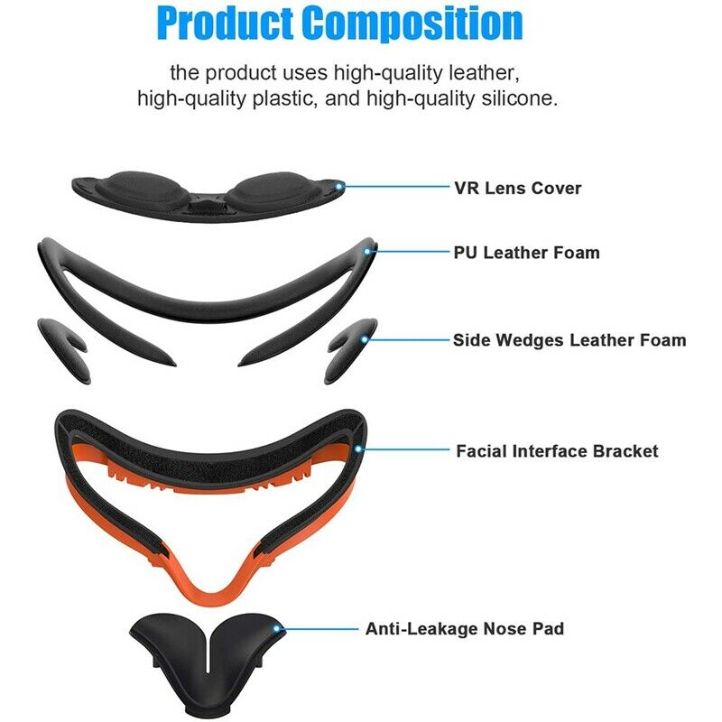 for Oculus Quest 2 VR Facial Vent Soft Interface Bracket & Anti-Leakage Lig H4H4