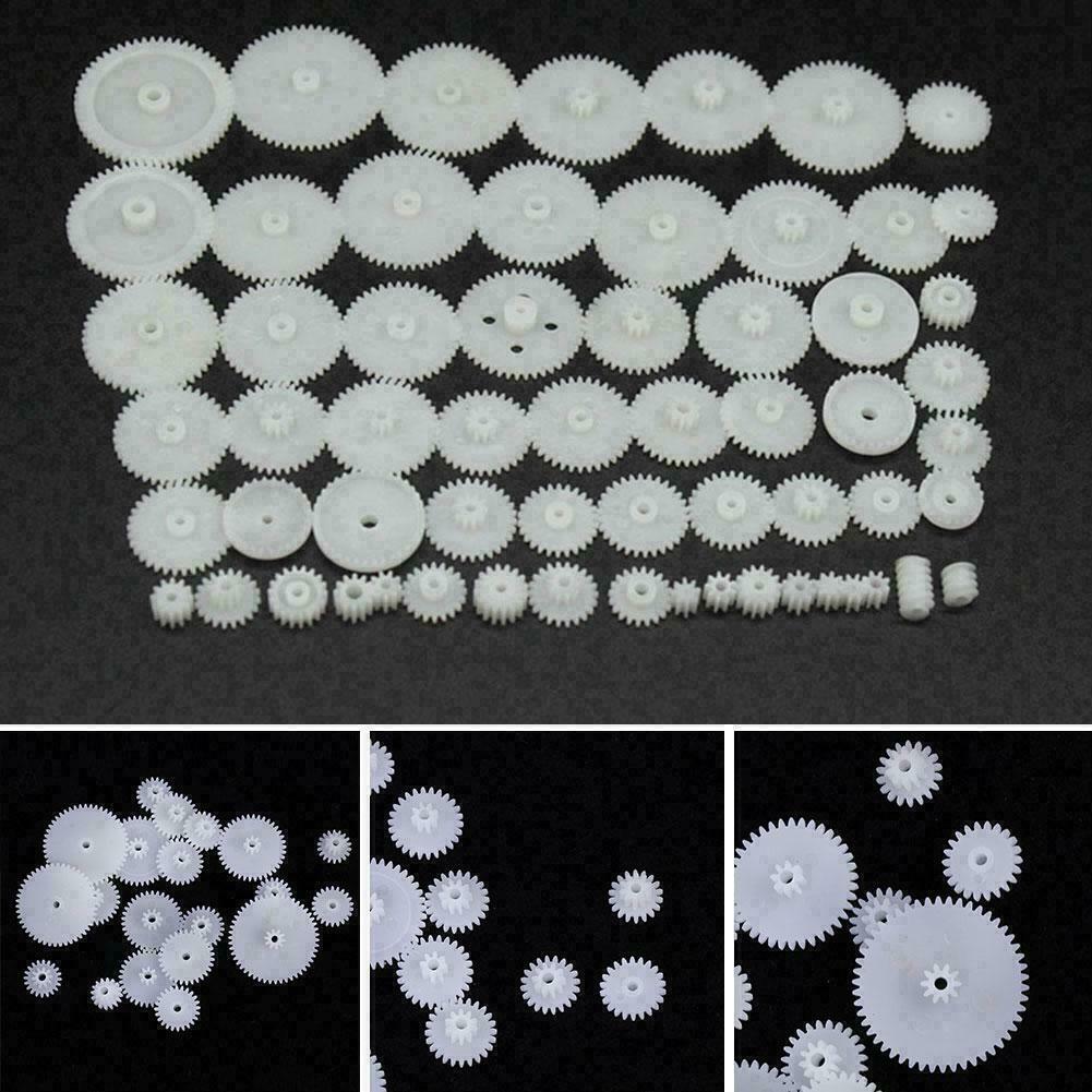 58Pcs/Set Plastic Gears Worm Kids Car Toys Models RC Part Repair Accessories US！