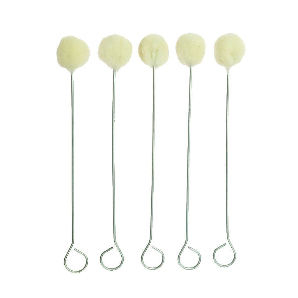 100 Pieces Wool Daubers Assisted Dyeing Ball Brush Leather Tool 15cm with Metal
