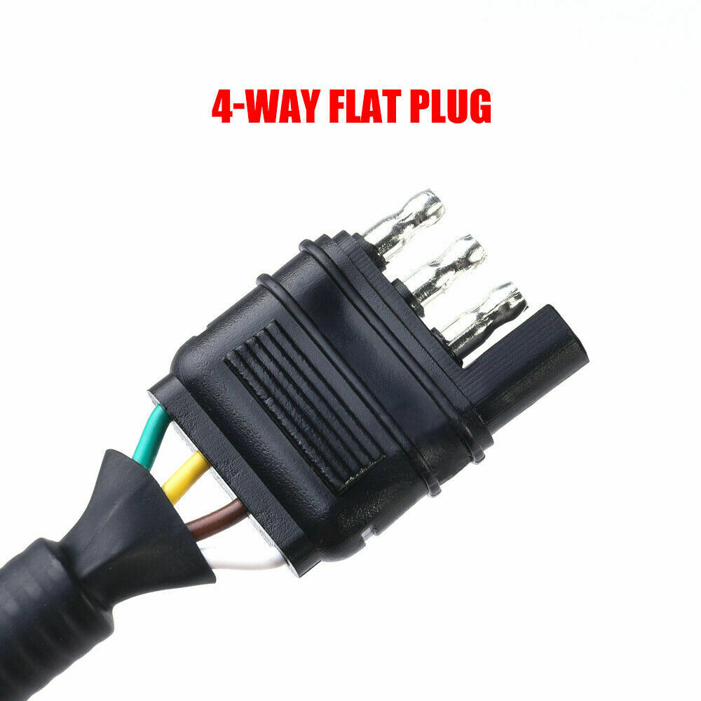 For RV Flat 4 Way to 7 Round Trailer Power Adapter Plug Hitch Mounting Bracket