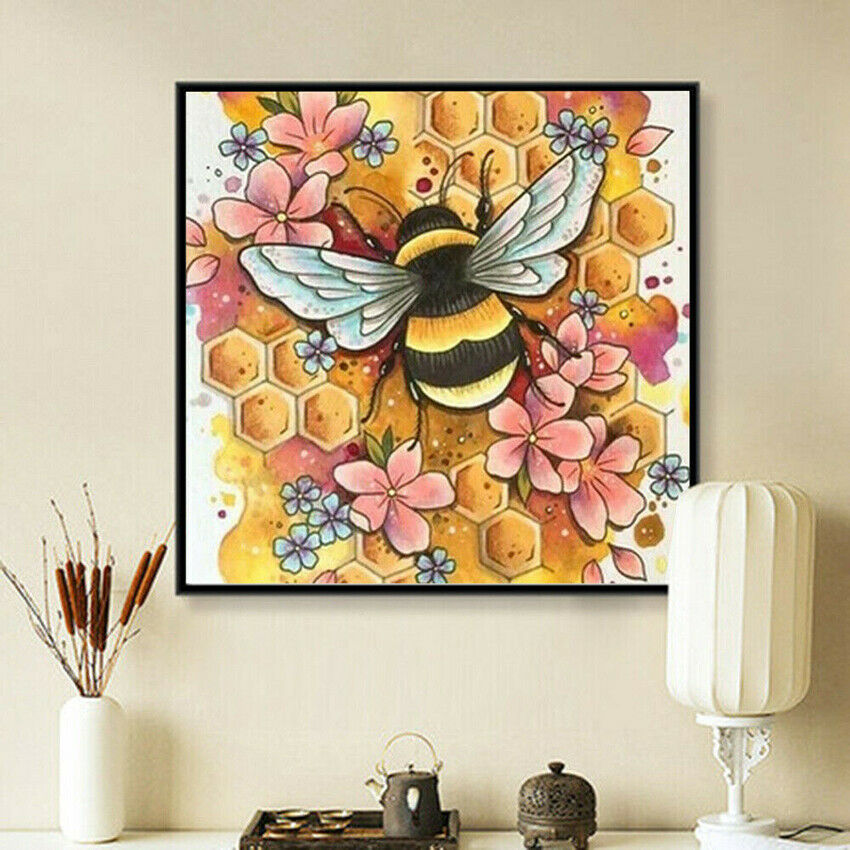 5D DIY Special Shaped Diamond Painting Bee Cross Stitch Kit Home Bedroom Decor