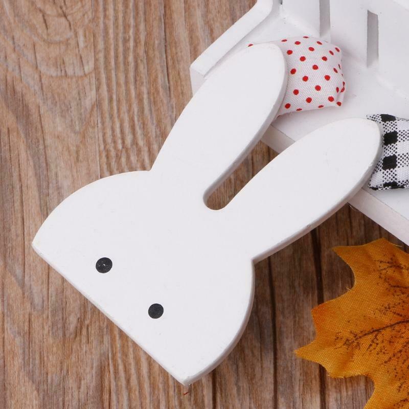 Cute Bunny Hook Wooden Clothes Hanger Wall Decor Children Bedroom Pendant