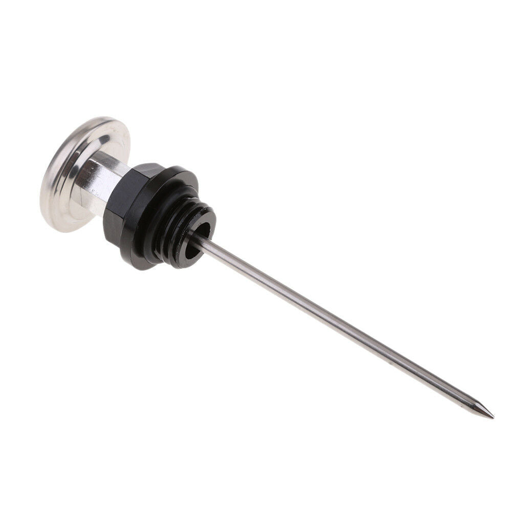 Black Motorcycle Part Oil Tank Dipstick w/ Temp Temperature Gauge 0-100