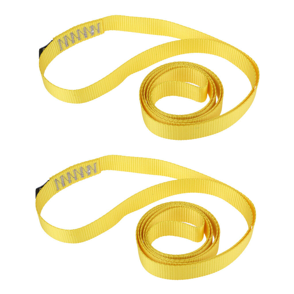 2pcs Climbing Sling 35KN 120cm Nylon Sling Runner Strap Safety Equipment