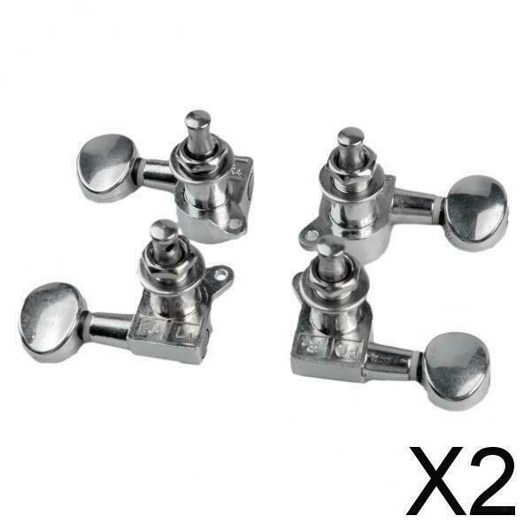 2X 4 Pieces Ukulele Tuning Pegs 2L 2R Button Strings Tuners Head Accessories