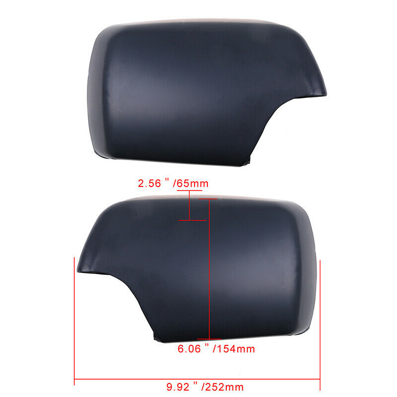 2PCS Matte black Rear ViewÂ Mirror Covers Left,Right FitÂ for BMW X5 E53 1999-2006