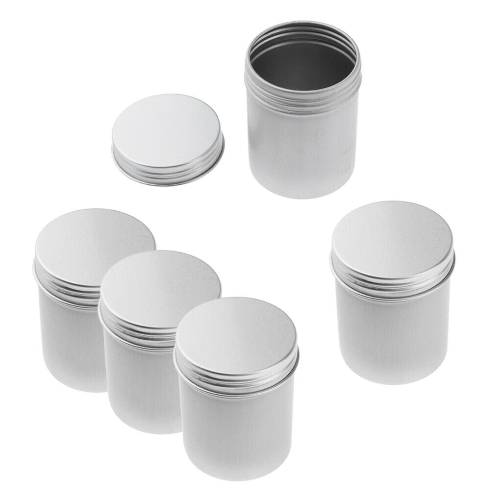 10pcs Aluminum Tin Jar Cans Container Cosmetic Soap Candle Travel 100ml 80ml