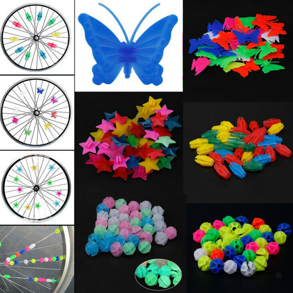 36 Pcs Cycling Plastic Clip Colorful Star Decoration for mtb bike