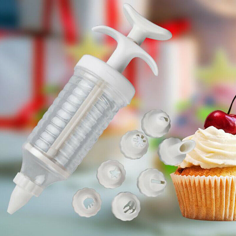 8PCS/Set Cookie Biscuit Making Maker Pump Press Machine Decor Kitchen Mol.l8