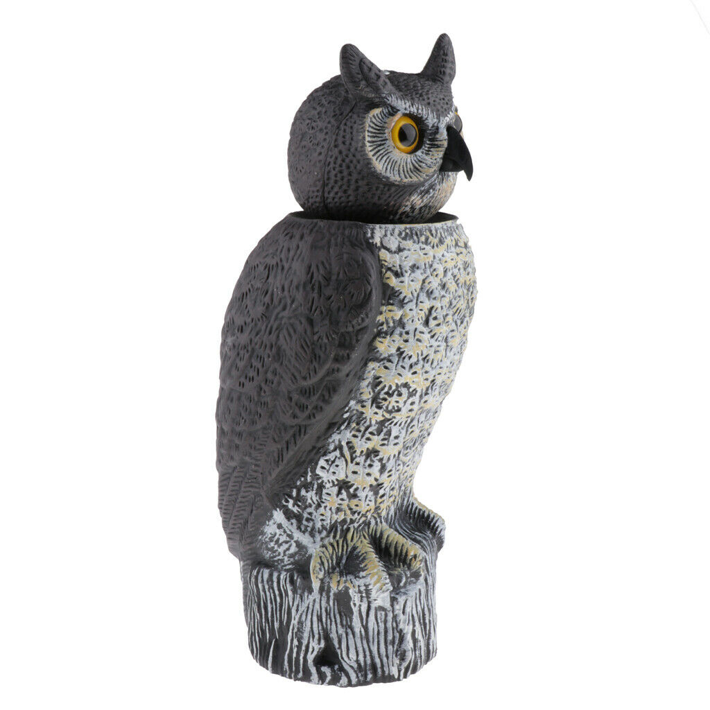 1 Piece Realistic Owl Decoy Statue Hand-Painted Garden Protector, Scares Away