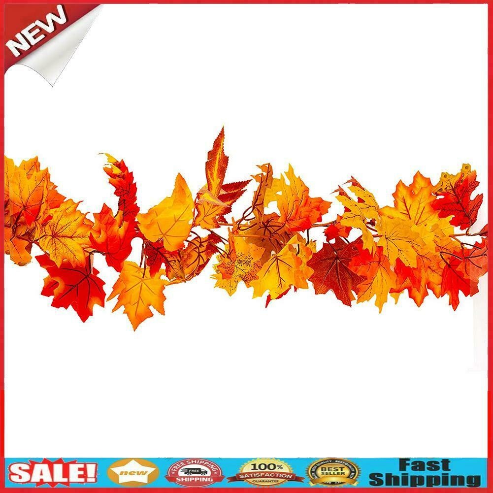 Imitation Cane Rattan Maple Leaf Halloween Decoration Artificial Plants @