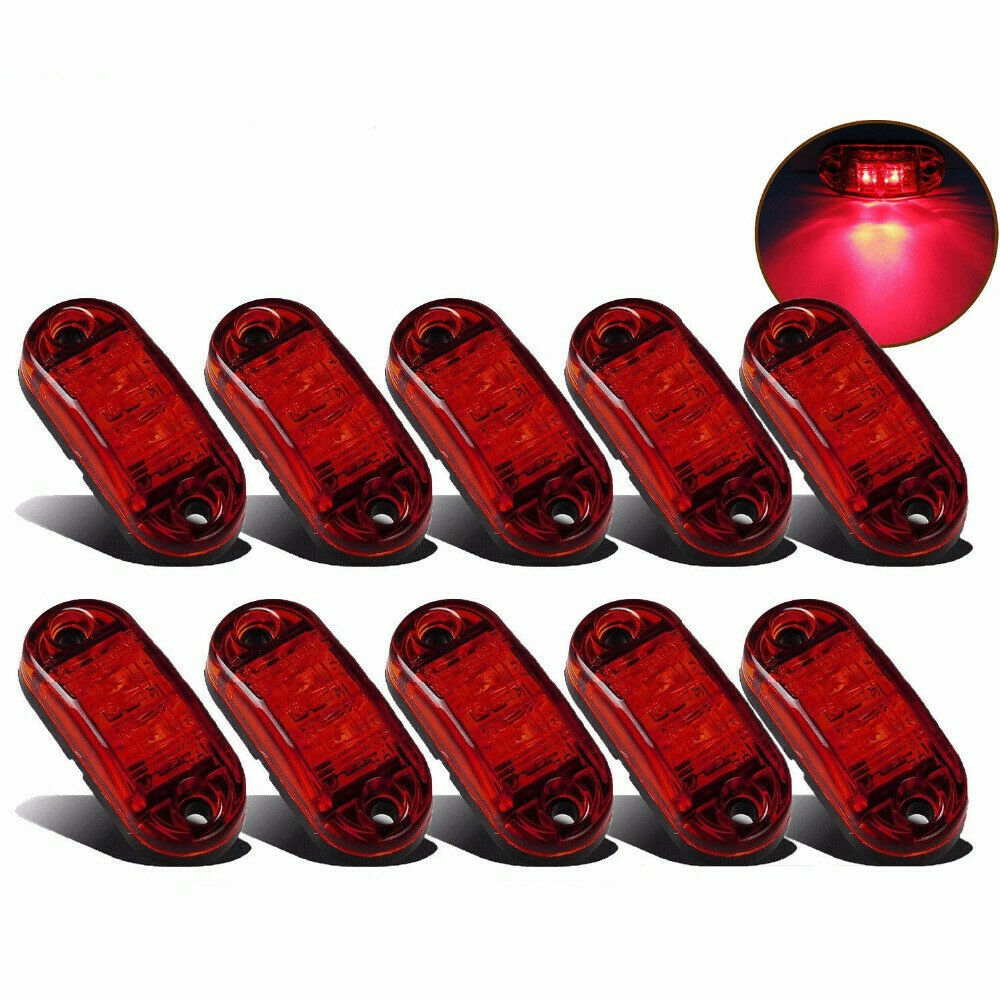 10x Amber Led Clearance Lights Side Marker Lamp Trailer Truck Caravan Multi Volt