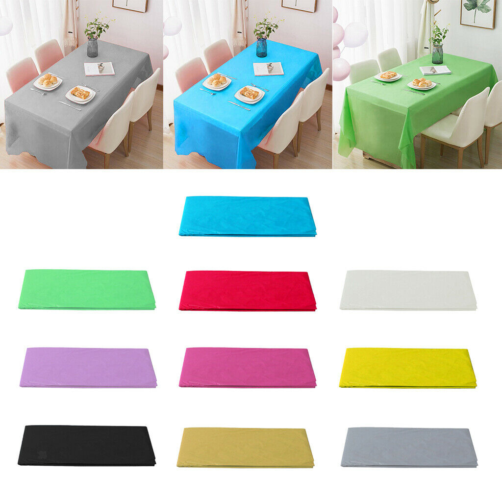Rectangle Disposable Table Cloth Tablecloths Banquet Wedding Party New Grey