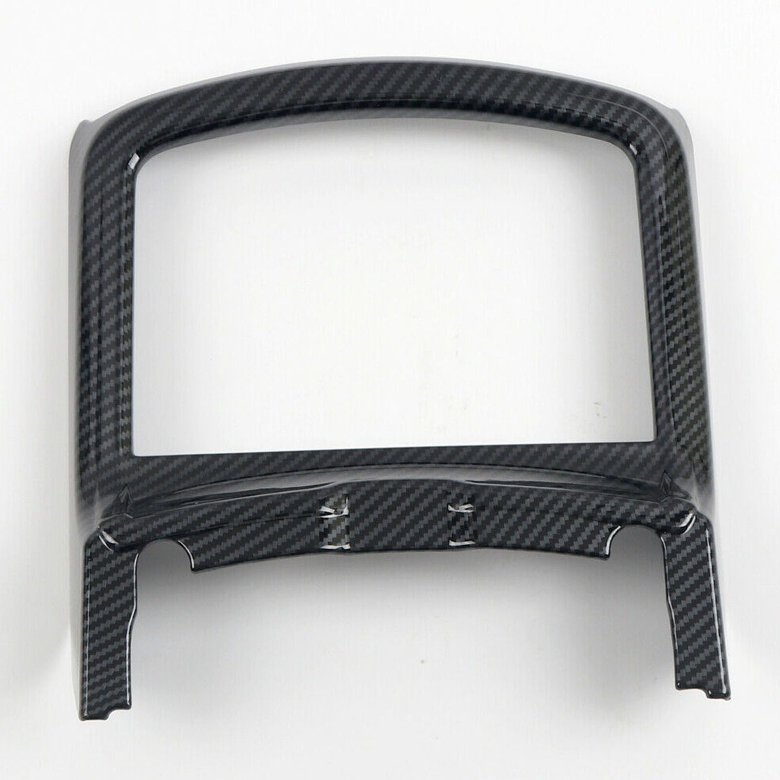 Carbon Fiber Black Front Water Cup Holder Frame Trim For Dodge Charger 2015-2020
