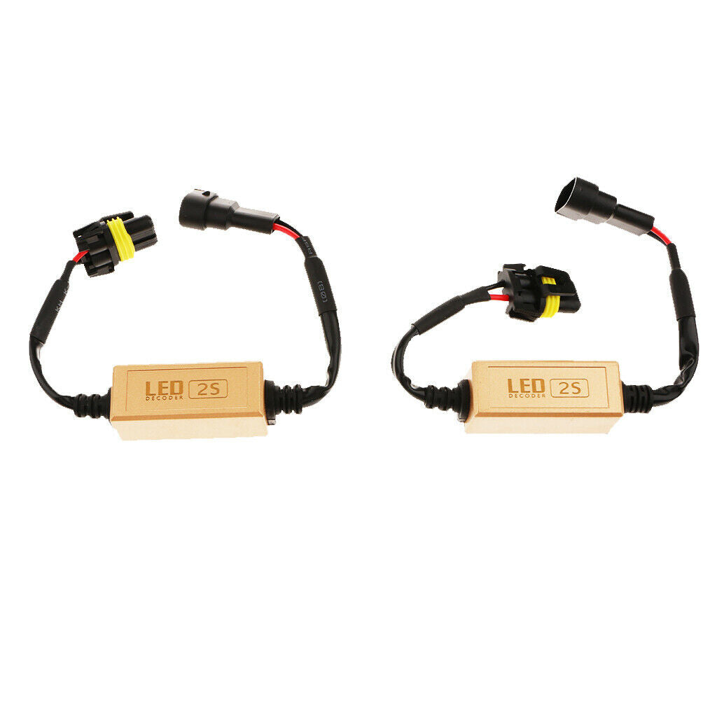 2pcs 9006 LED Headlight Error Free Anti Flicker Resistor Canceller Decoder