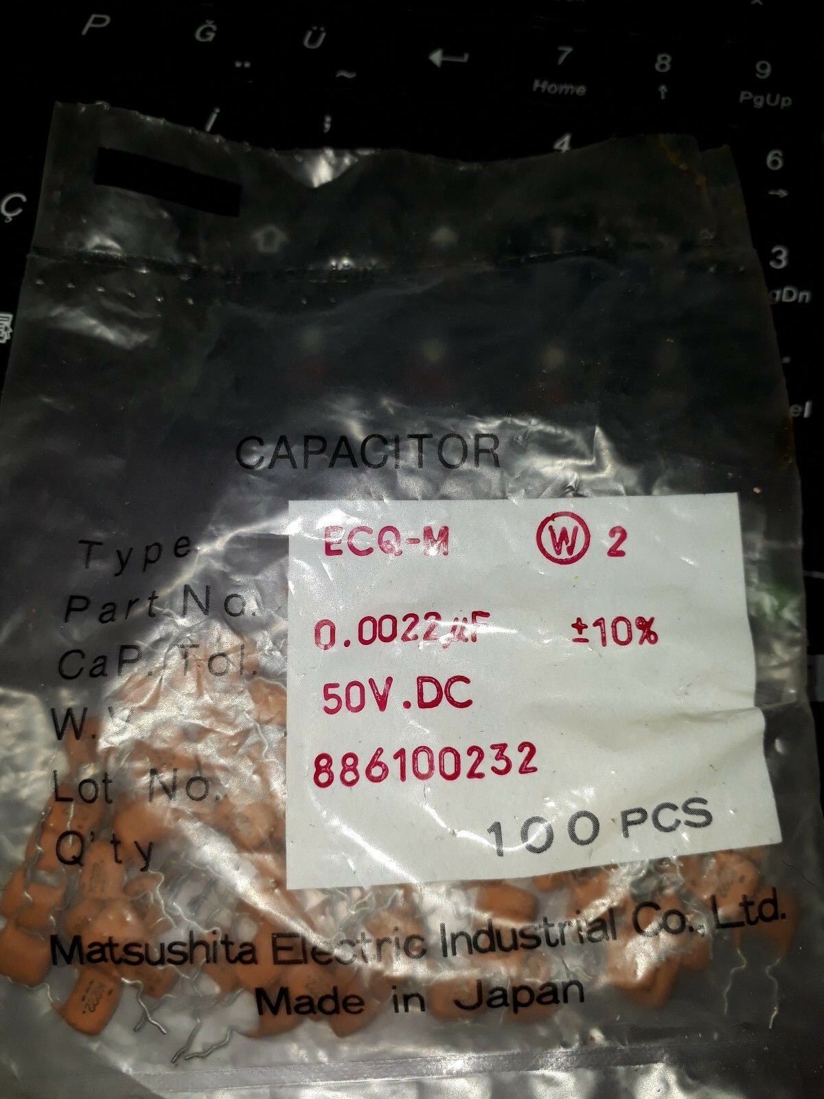 100pcs NOS PANASONIC ECQ-M 2200pF 2.2nF 0.0022uF 50V HI END CAPS FOR AUDIO !