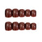 24Pcs Ballerina Full Cover Short False Nails Square Art Tips Set Cameo Brown