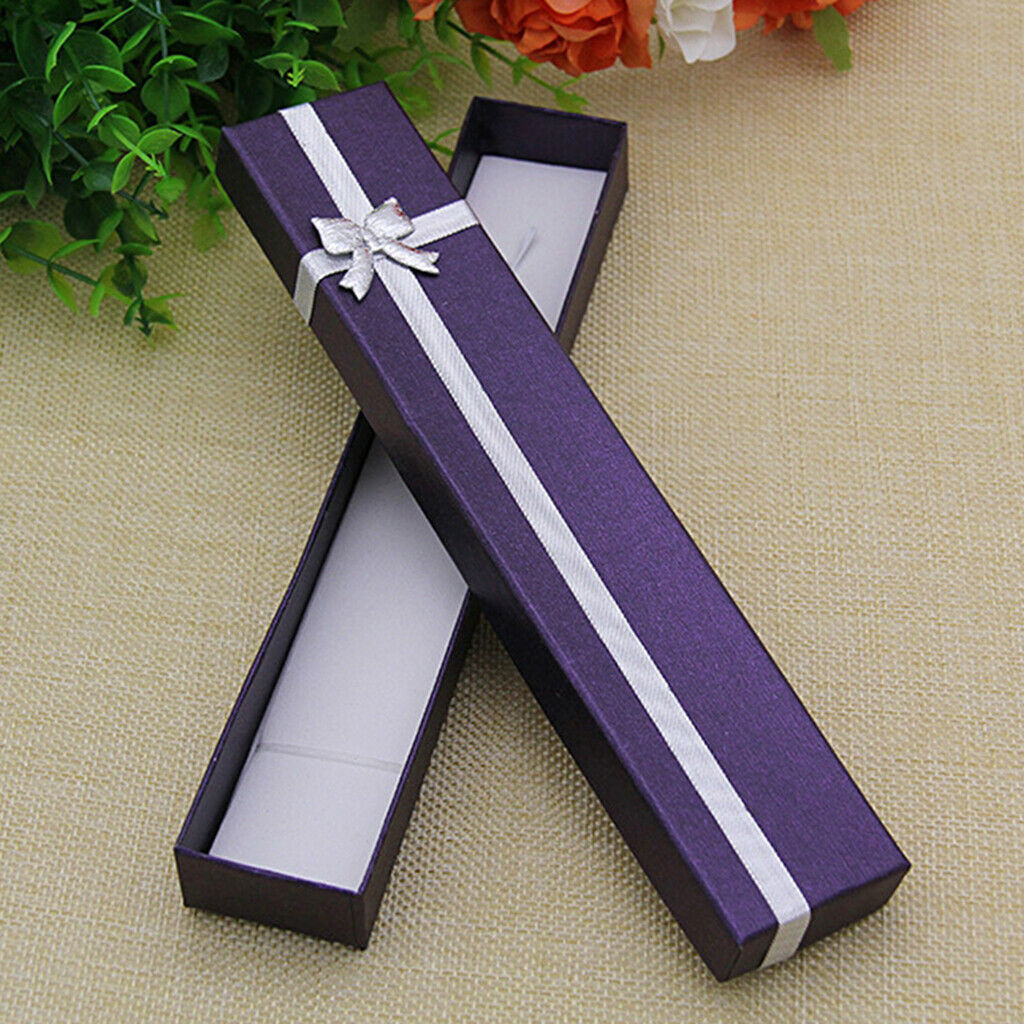 Pack of 24 Bow Jewelry Box Necklace Paper Box Gift Box Organizer Box Holder
