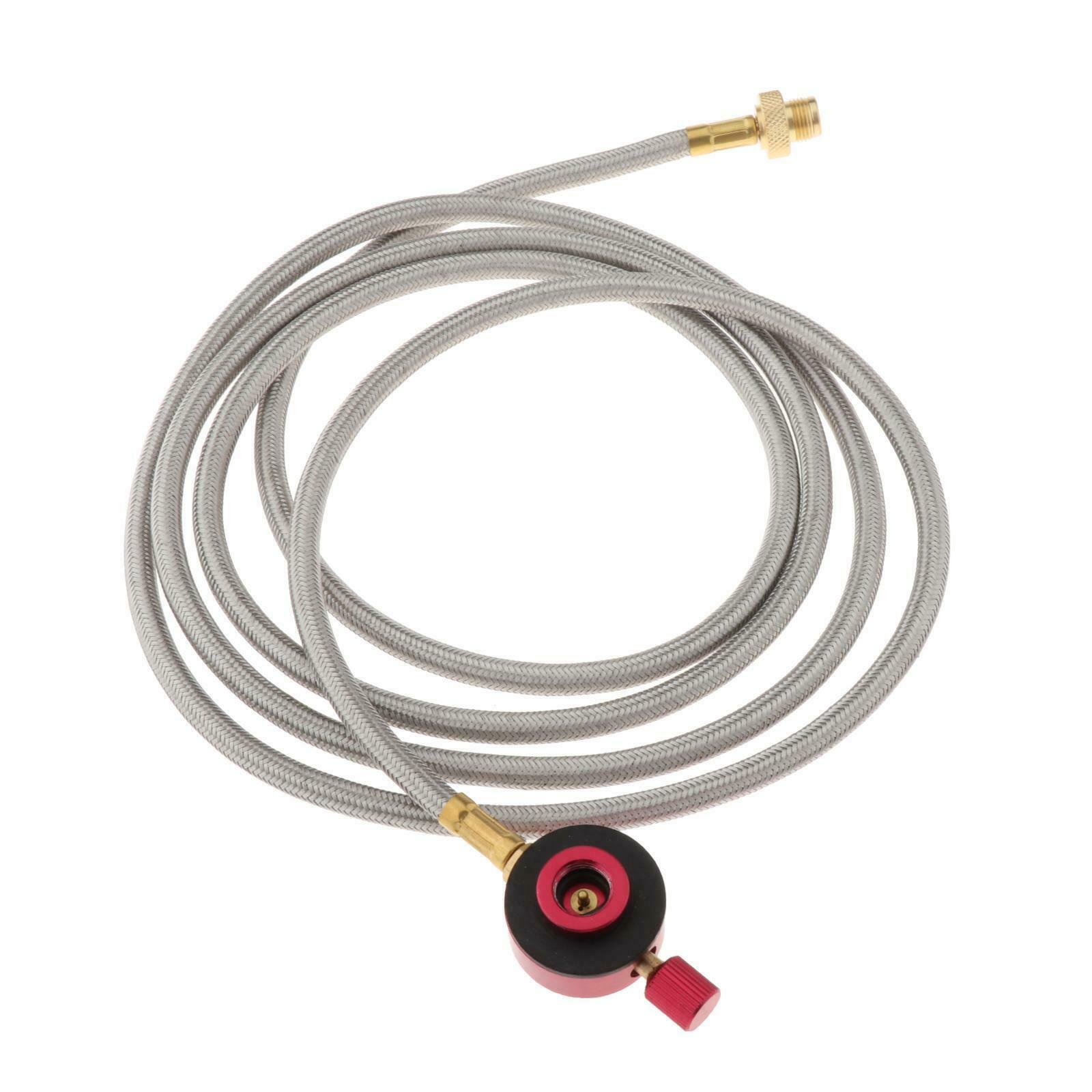 78.7Inch Gas Stove Refill Adapter Hose Flat Cylinder Tank Furnace Connector