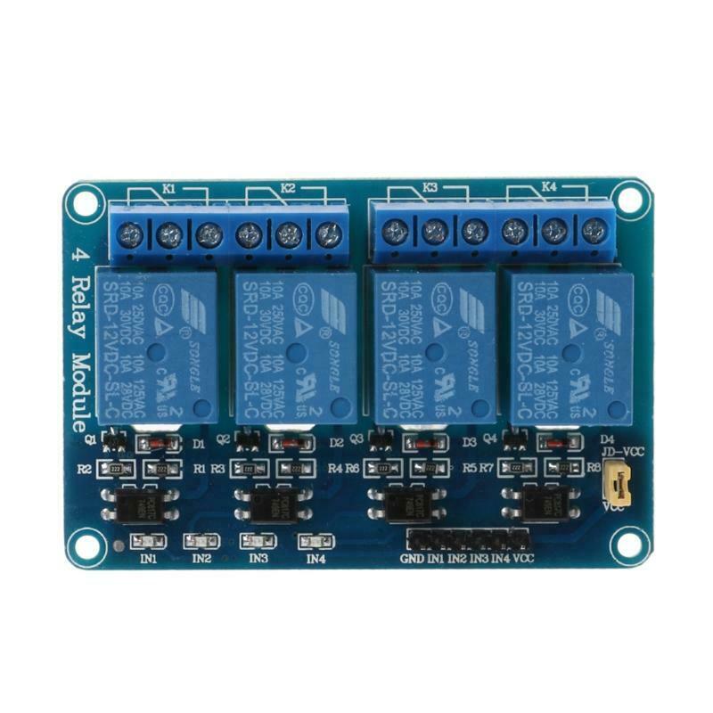 4 Channel 12V Relay Module with Optocoupler PIC/AVR/51/ARM Single Chip