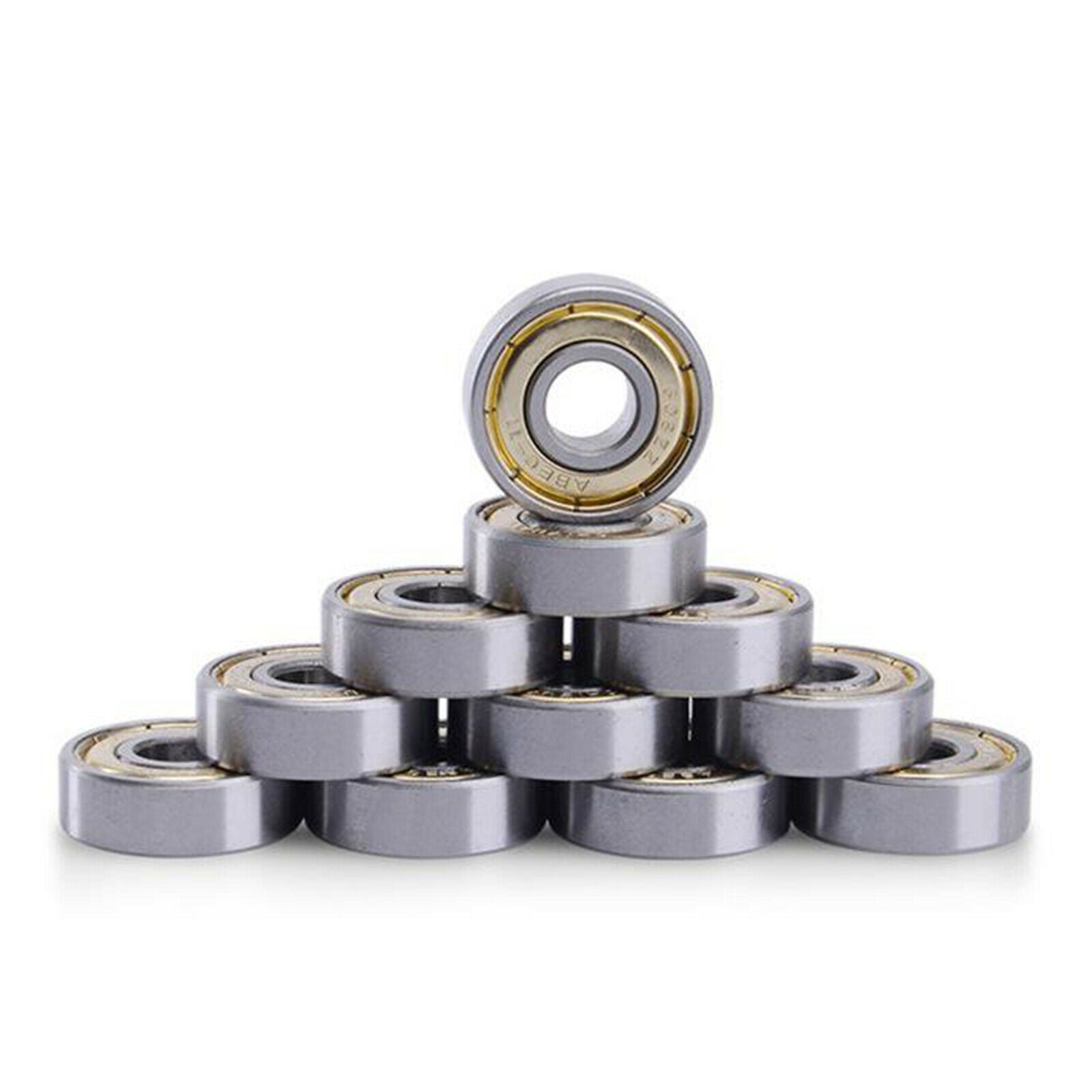 10x Double Armored Skateboard Bearing Skates Roller Wheel Components