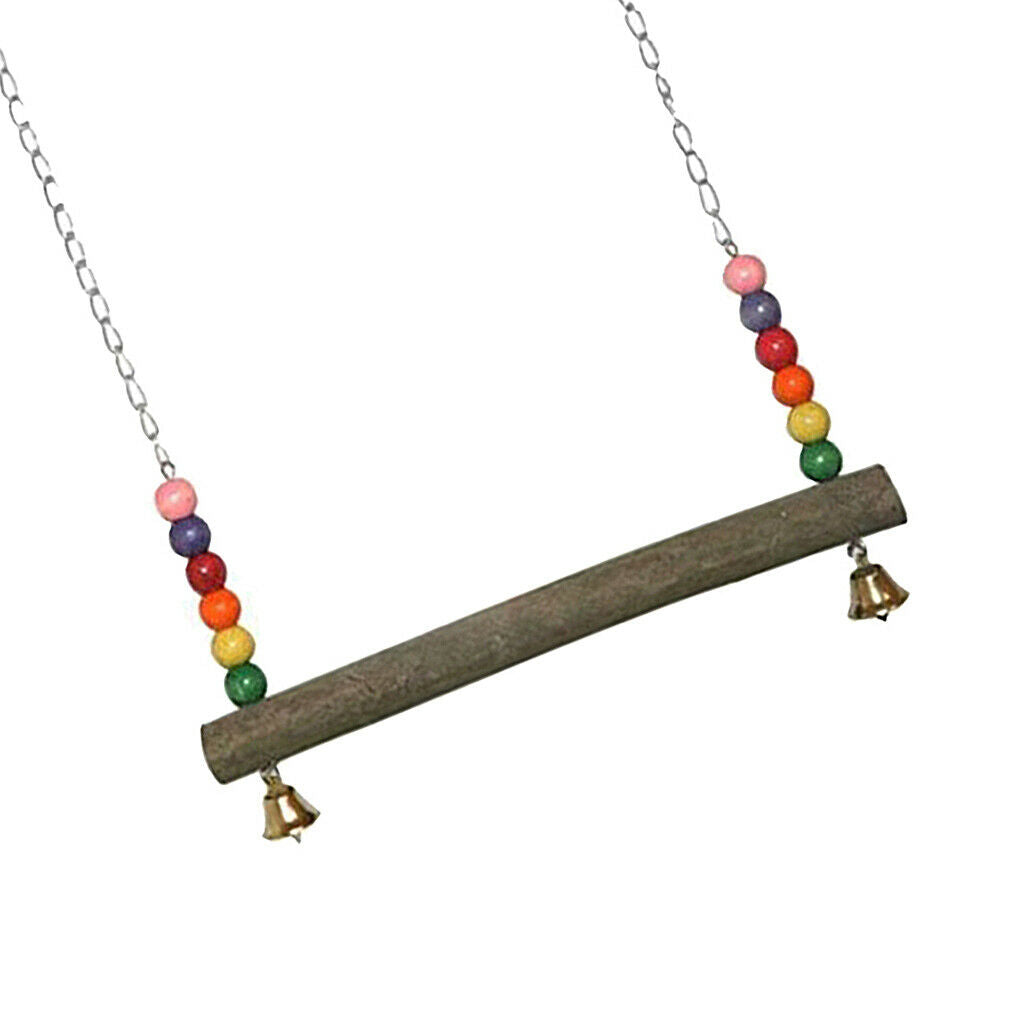 Chicken Swing Wooden Stand Perch Cage Hanging Exercise Toys for Large Birds