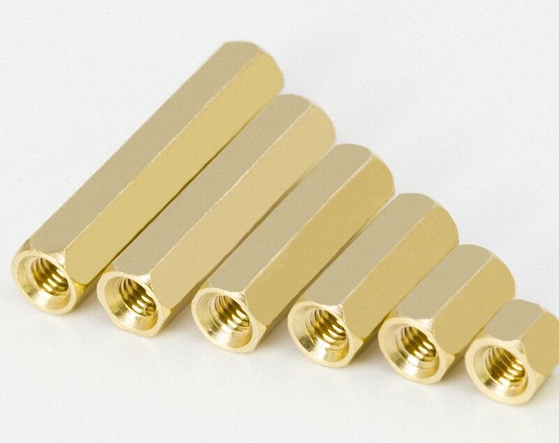 M2 M3 M4 M5 M6 Solid Brass Computer Case Motherboard Coupling Hex Nuts Kit 80Pcs