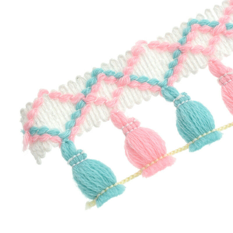 Fringe Lace Edge Trims Tassel Ribbon Accessories Decor Made Crafts DIY 2 Yards