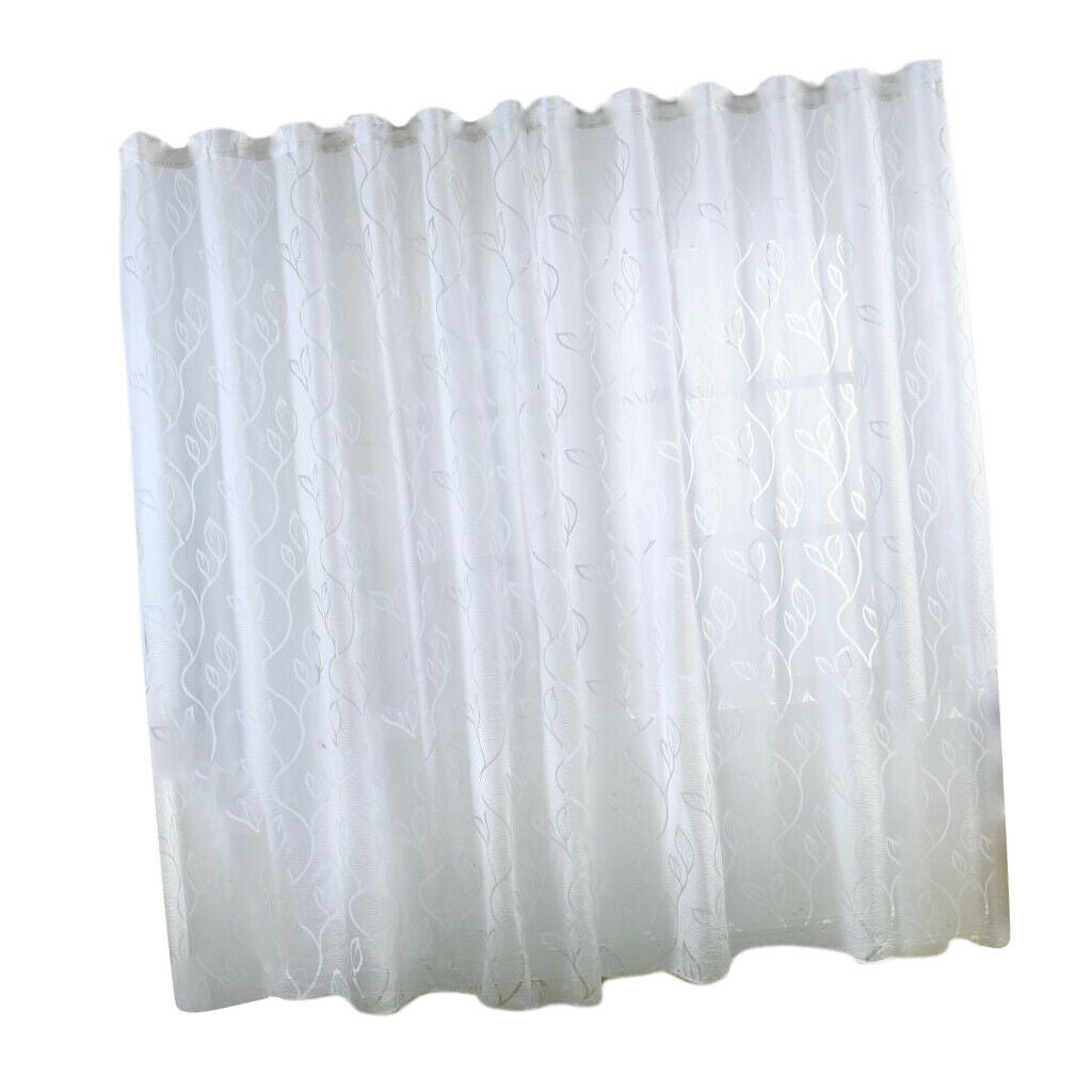 Hanging Curtain Flat Window Gauze Curtain Back Tab Curtain Divider White