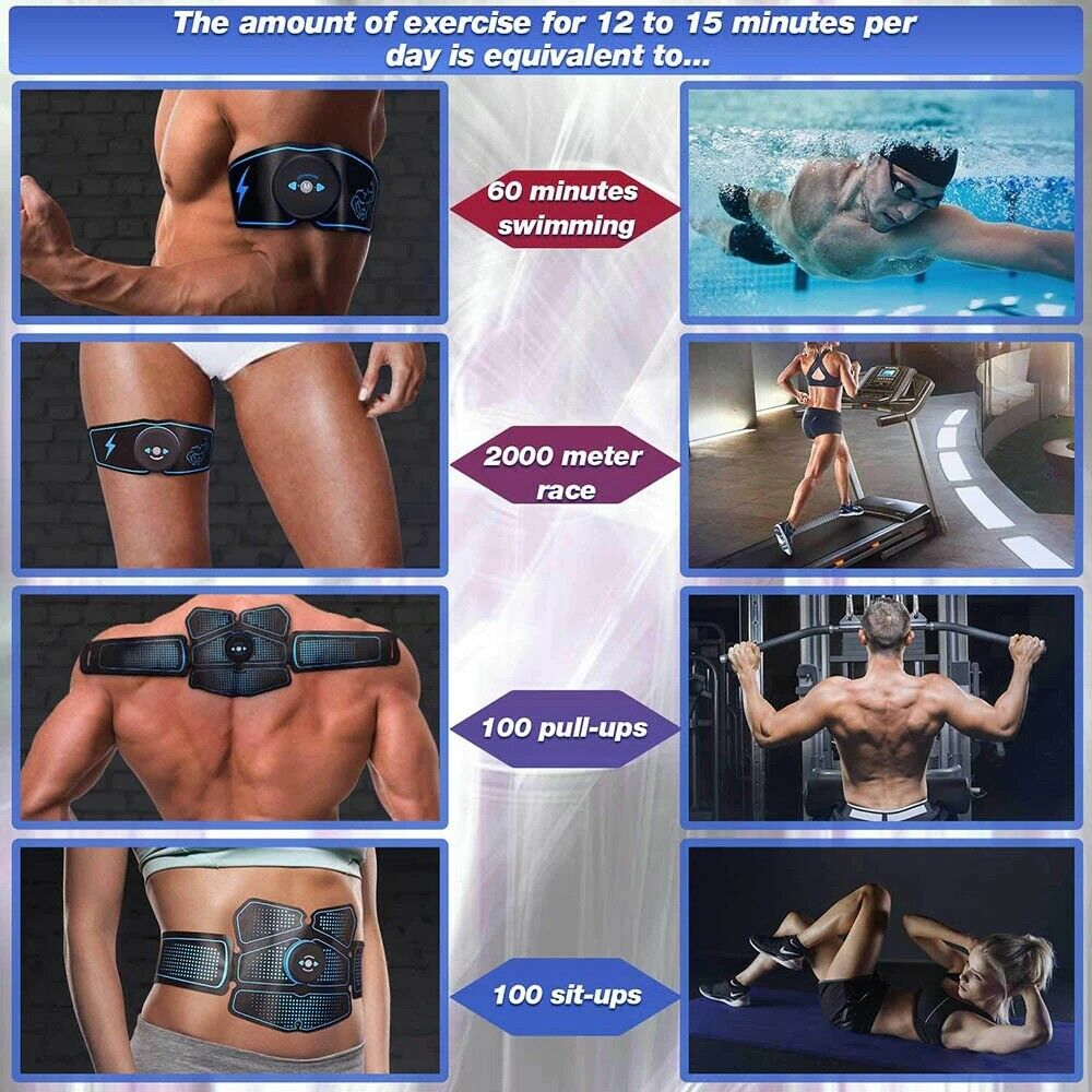 Abdominal Muscle Stimulator Trainer EMS Abs Fitness Equipment Training Gear