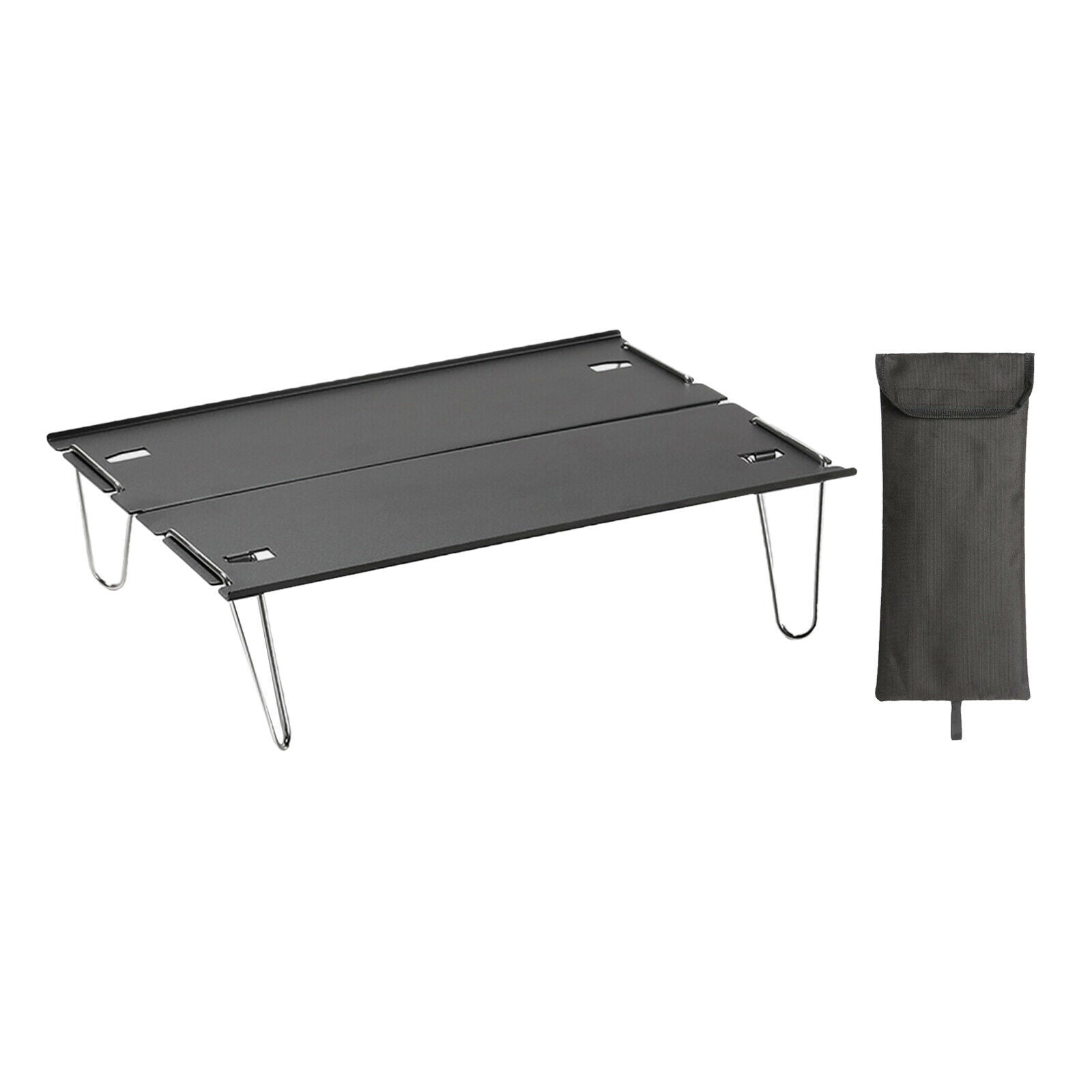 Outdoor Portable Folding Aluminum Tables Lightweight Camping Picnic Black