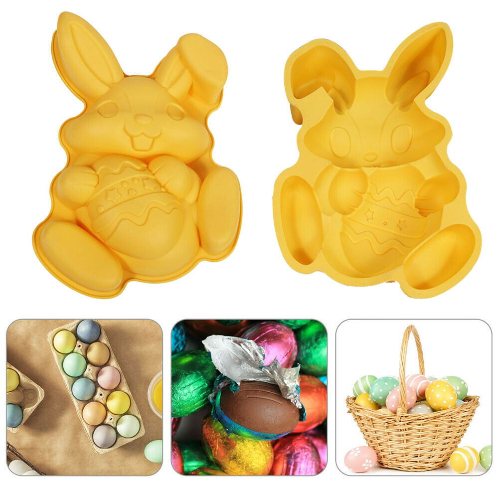 DIY Cake Mold Easter Bunny Silicone Chocolate Pastry Molds Kitchen Gadget @
