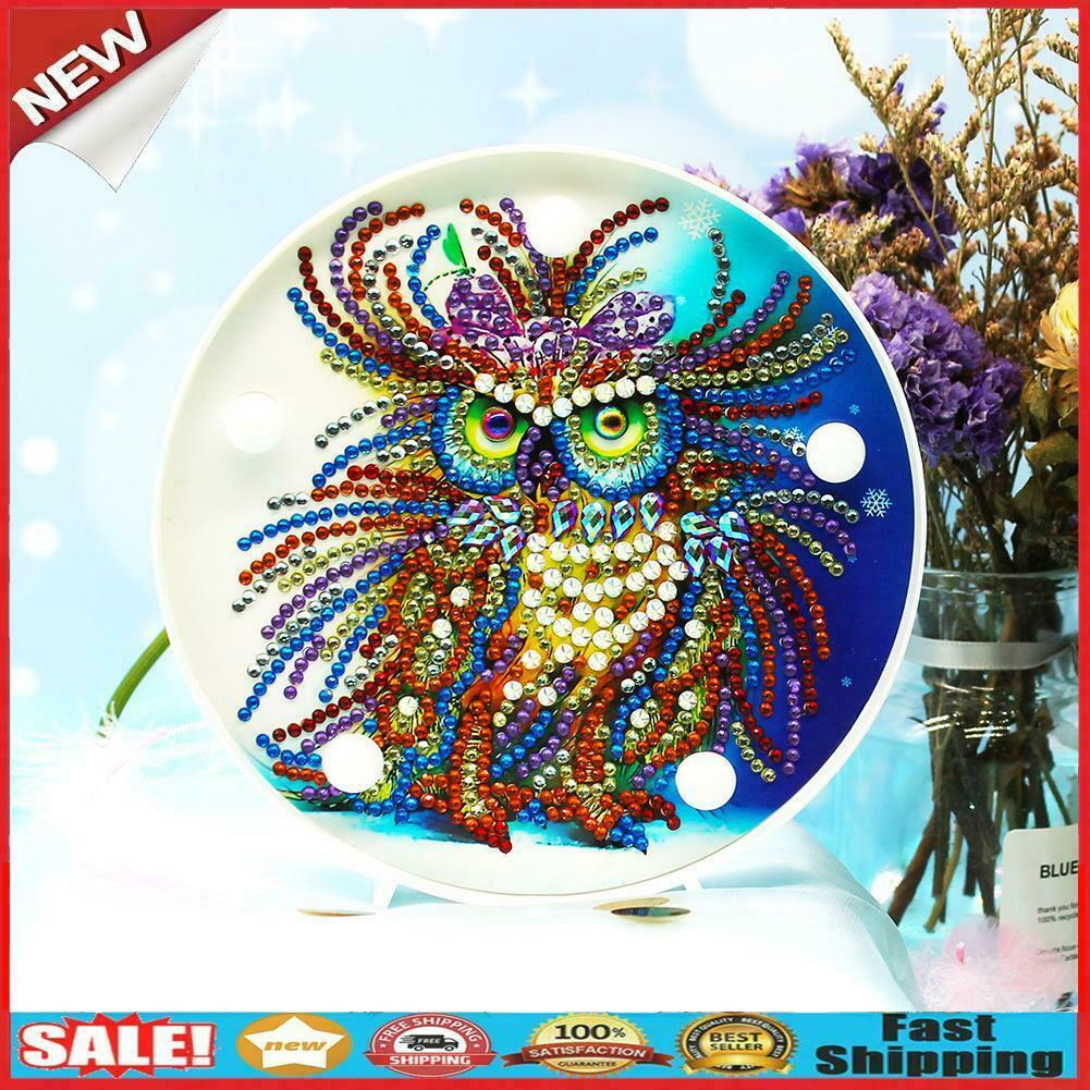 DIY Special-shaped Diamond Painting Light Bird Embroidery LED Night Lamp @